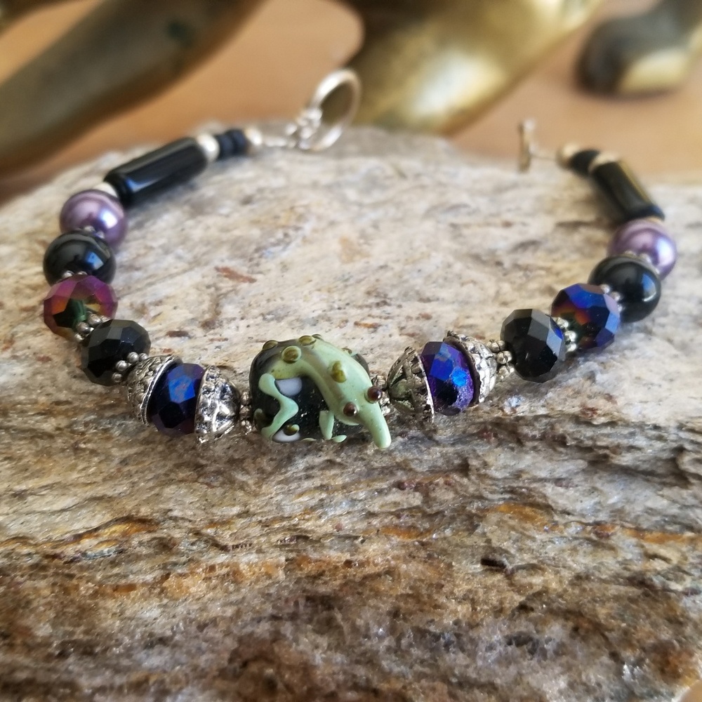 Handmade Natural gemstone and crystal bracelet
